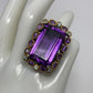 Exceptional  40+ CTW Genuine Amethyst Ring