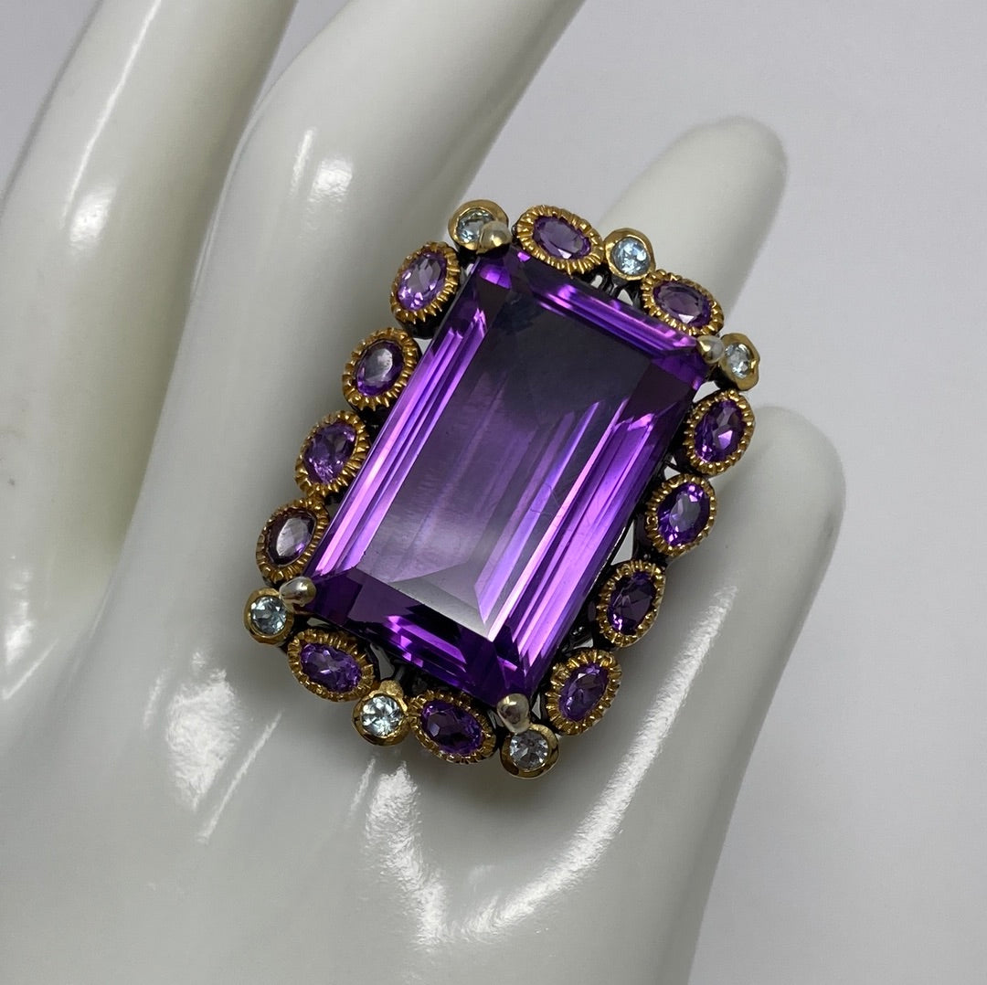 Exceptional  40+ CTW Genuine Amethyst Ring