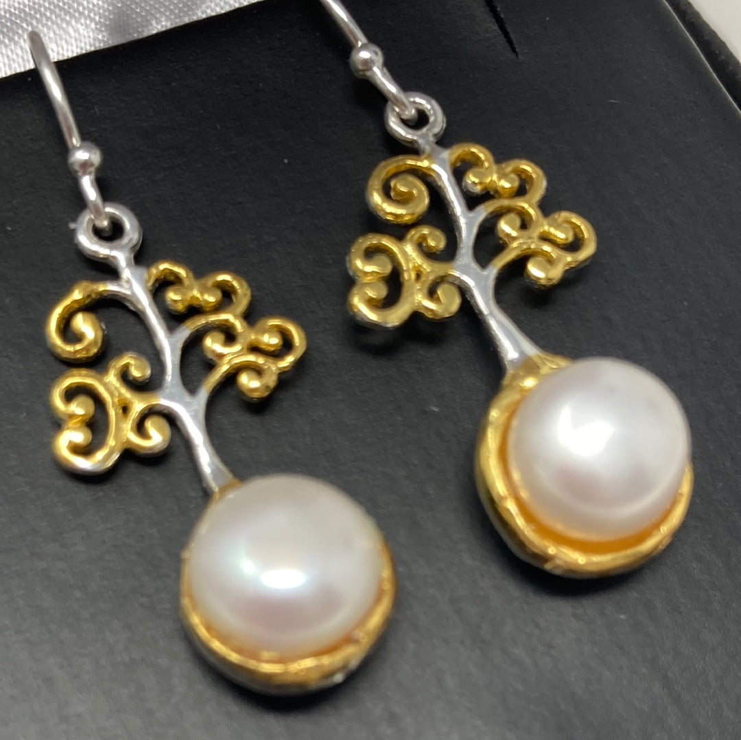 Genuine Dainty Pearl Earrings