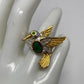 Genuine Emerald Hummingbird Ring