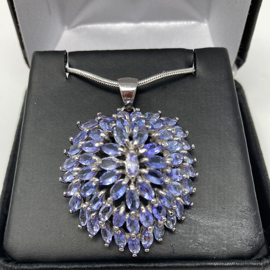 Unbelievably Enchanting Genuine Tanzanite Pendant