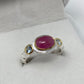 Genuine Pink Ruby & Topaz Ring