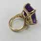 Majestic 34 CTW Genuine Amethyst Ring