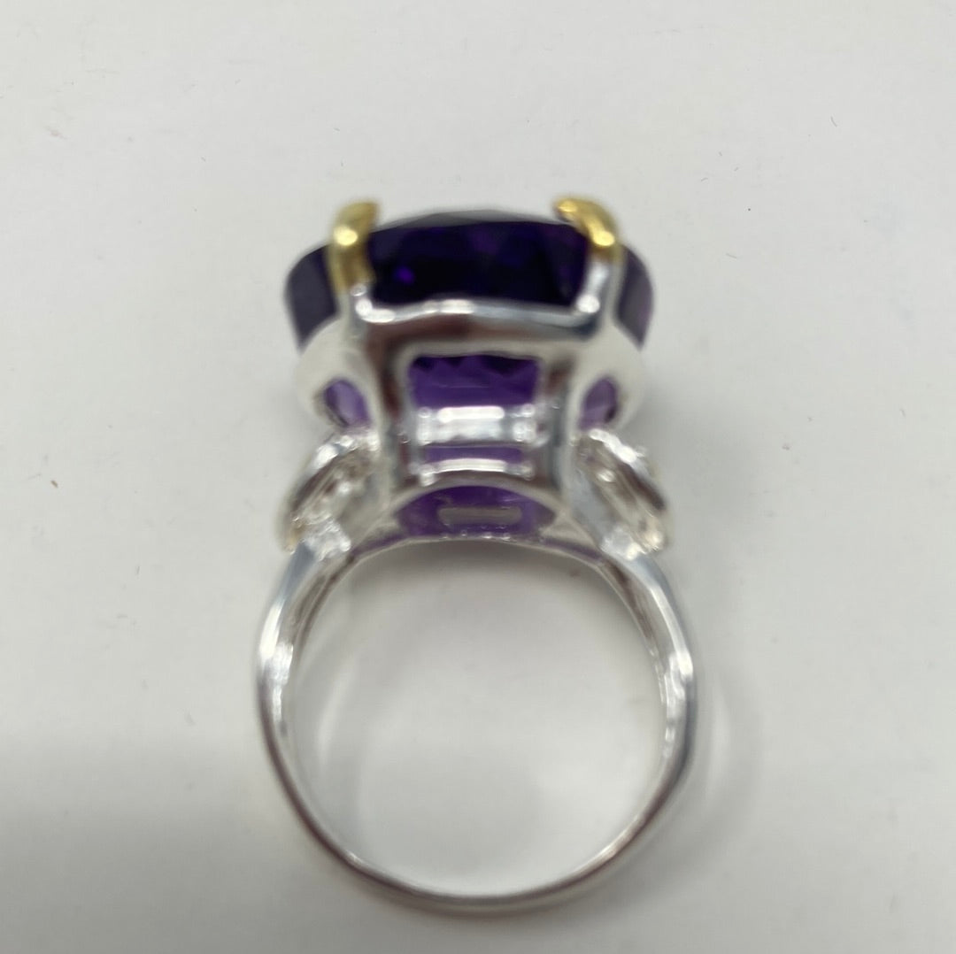 Extraordinary Genuine 24 CTW Amethyst Ring