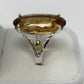 Delightful Genuine Citrine & Peridot Ring