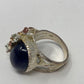 Unique Genuine Sapphire Cabochon Ring