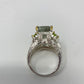 Genuine Green Amethyst & Russian Chrome Diopside Ring