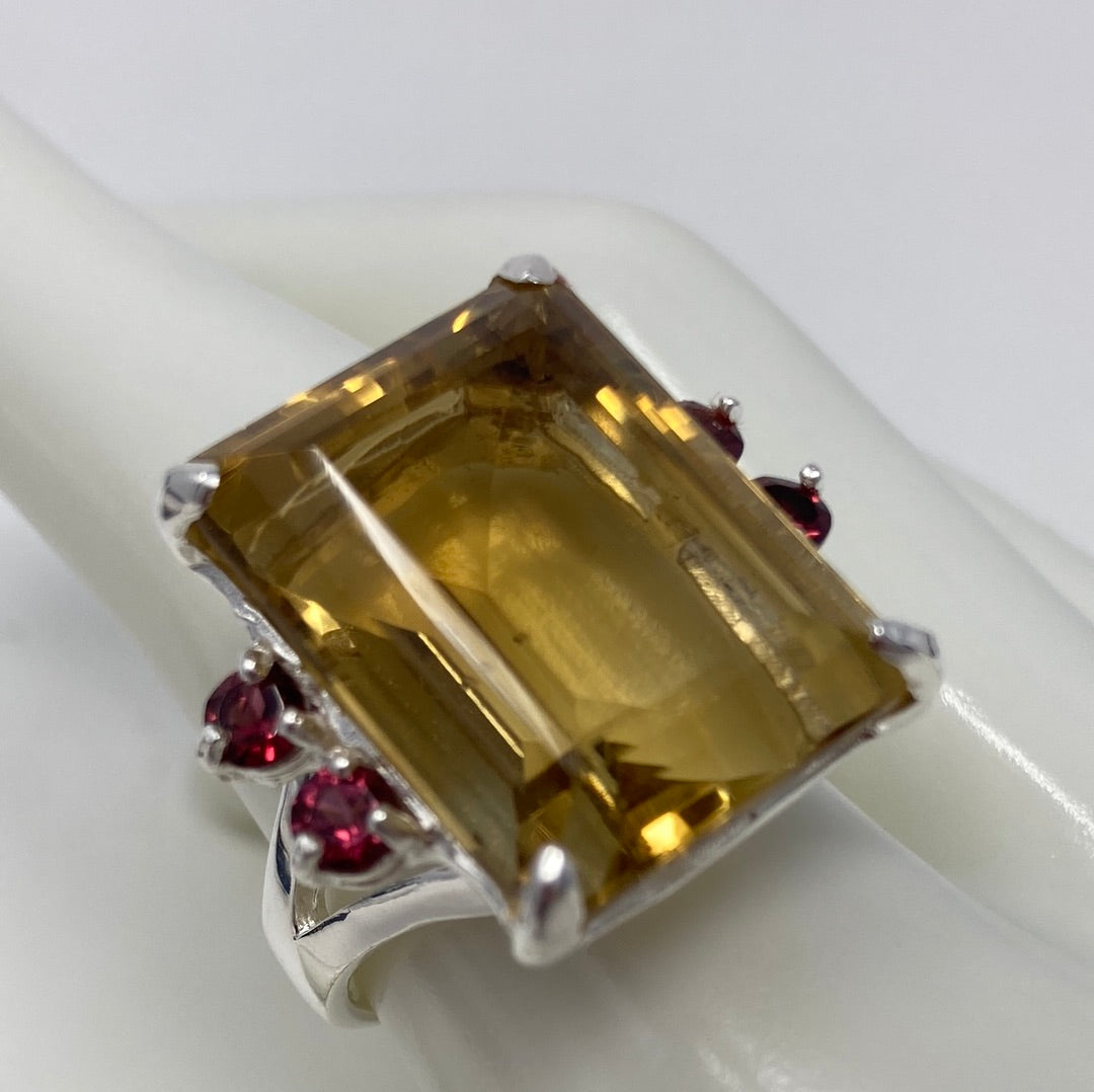 Decadent 30 CTW Genuine Citrine Ring