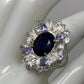 Fascinating Genuine Sapphire & Tanzanite Ring