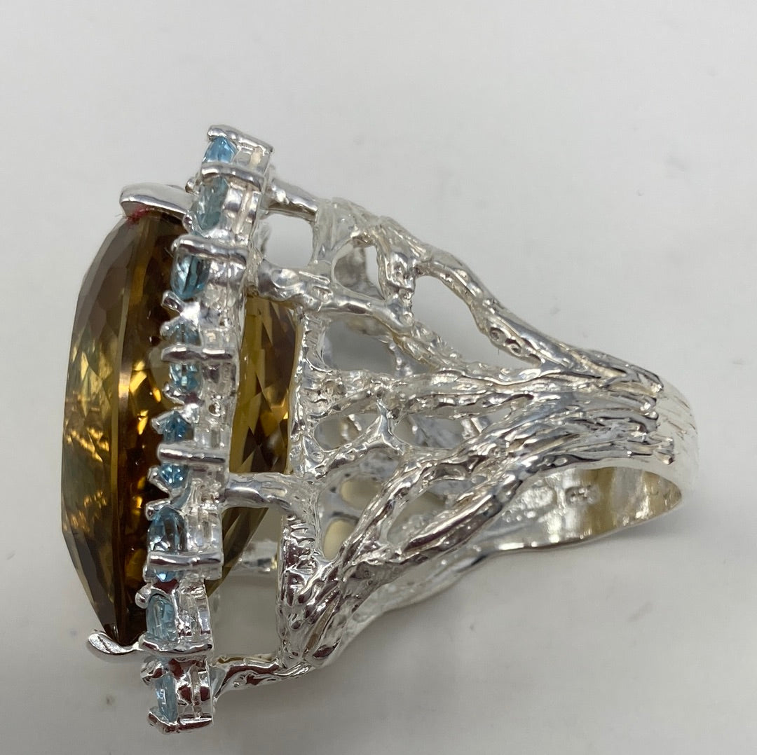 Astounding 40 CTW GENUINE CITRINE RING