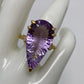 Breathtaking 23 CTW AAA Genuine Amethyst Ring