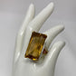 Monumental 45 CTW Genuine Citrine Ring