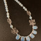 Opalite Necklace with Rock Crystal Quartz Necklace, Artist original
