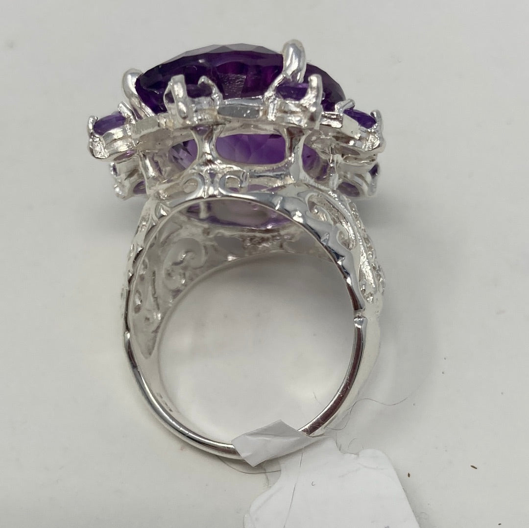 Passionate Genuine 34CTW Amethyst Ring