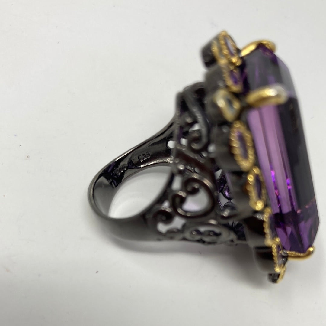 Exceptional  40+ CTW Genuine Amethyst Ring