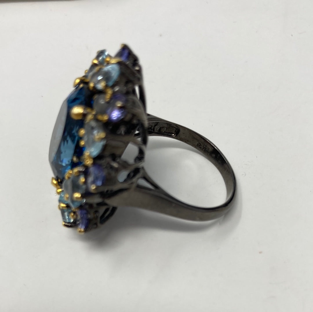 Exceptional Genuine London Blue Topaz, Aquamarine & Tanzanite