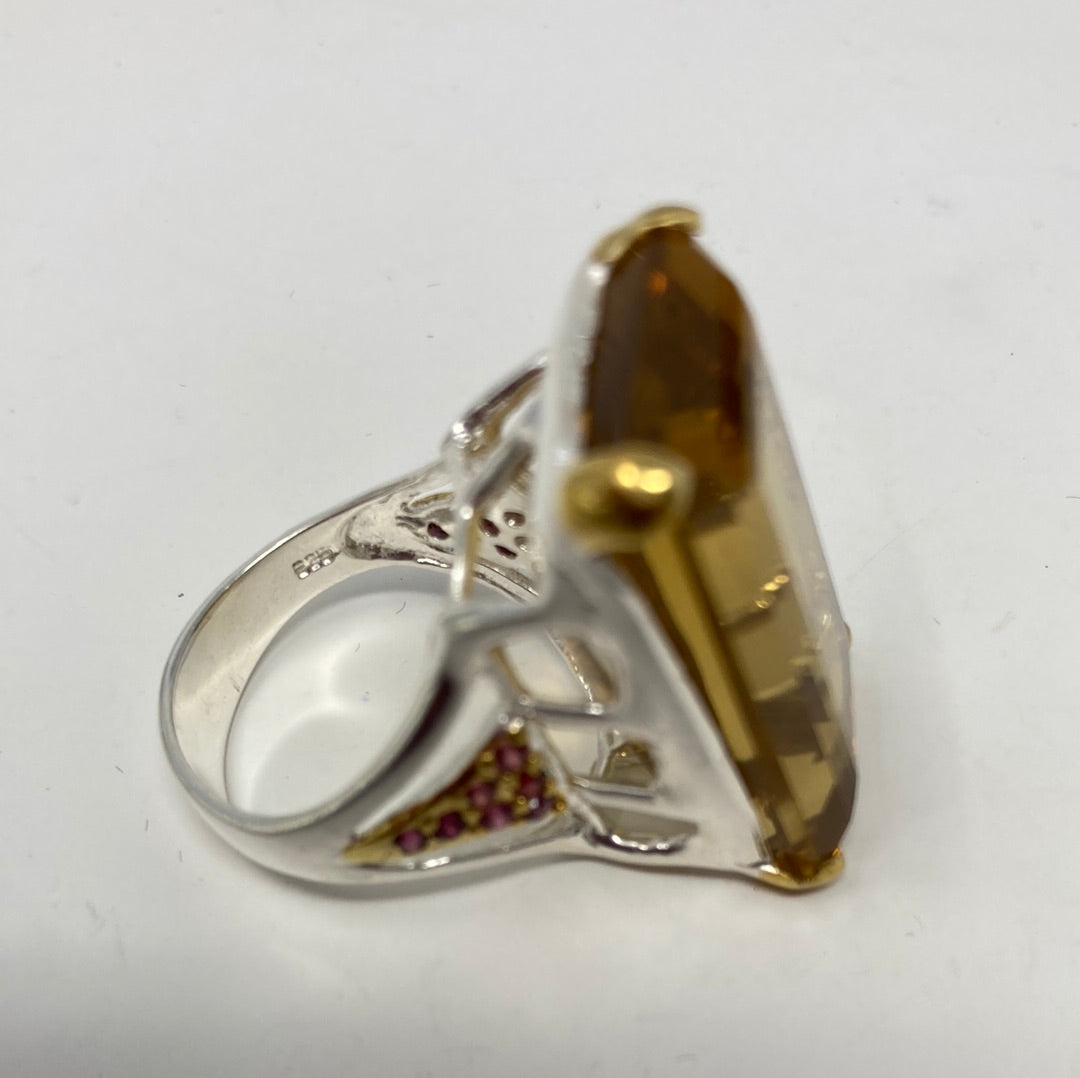 Monumental 45 CTW Genuine Citrine Ring