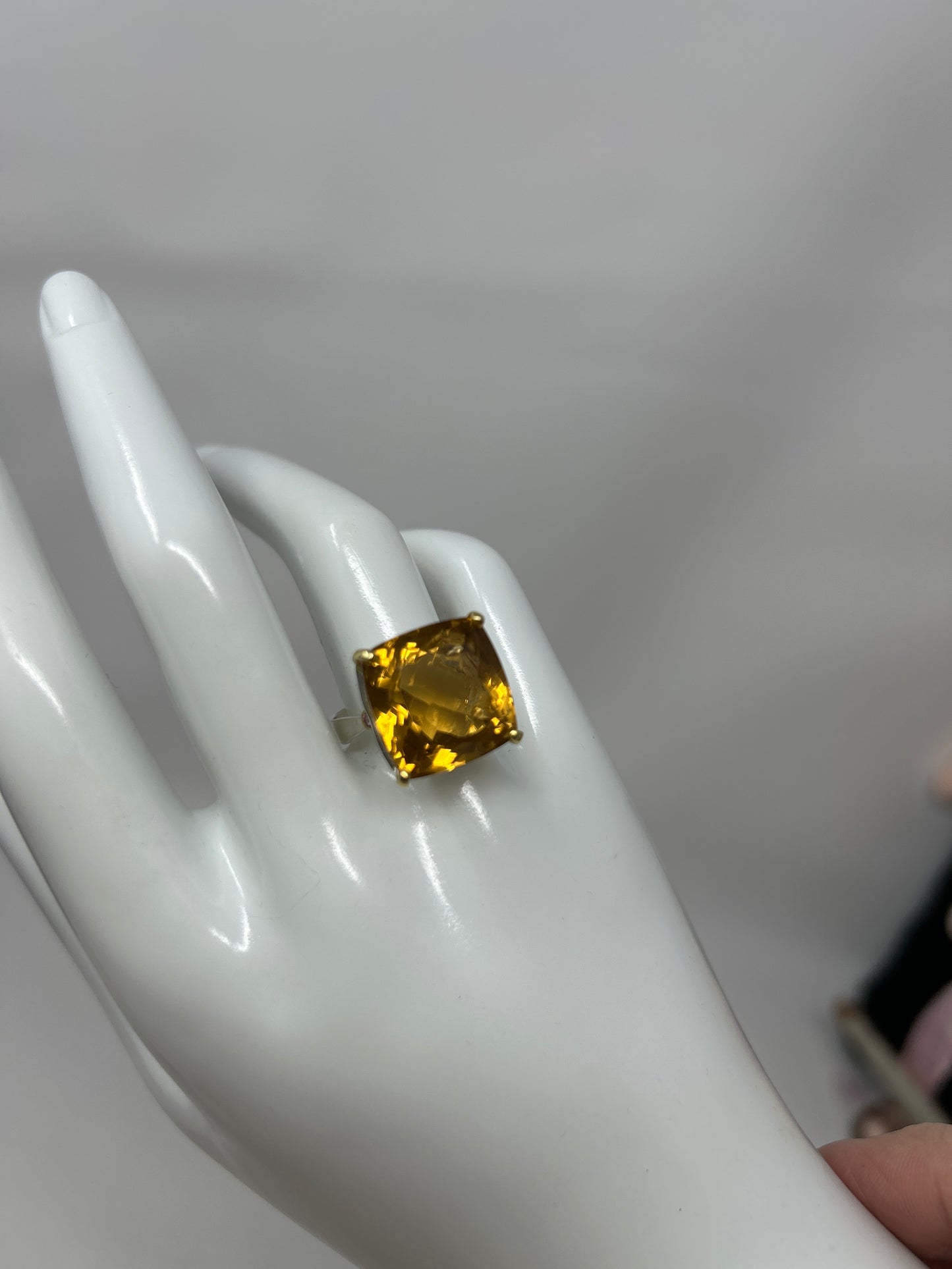 Genuine Golden Citrine Ring