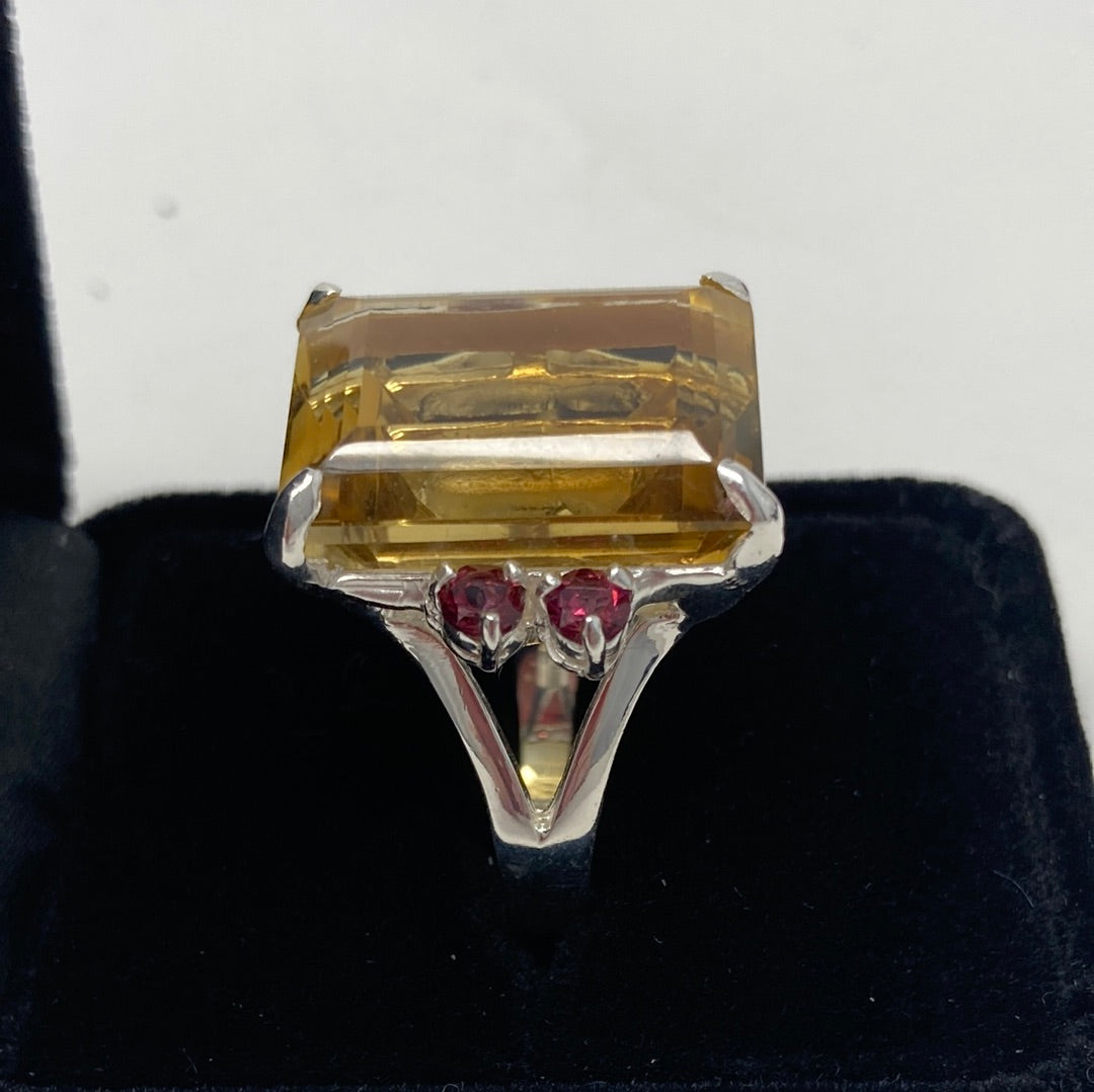 Decadent 30 CTW Genuine Citrine Ring