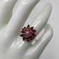 Genuine Ruby Cabochon & Garnet Ring