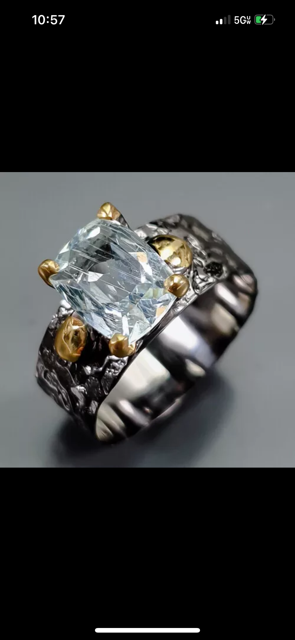 Genuine Aquamarine Ring