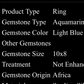 Genuine Aquamarine Ring