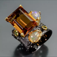 Genuine 23 CTW Citrine with Fiery Opals