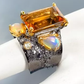 Genuine 23 CTW Citrine with Fiery Opals