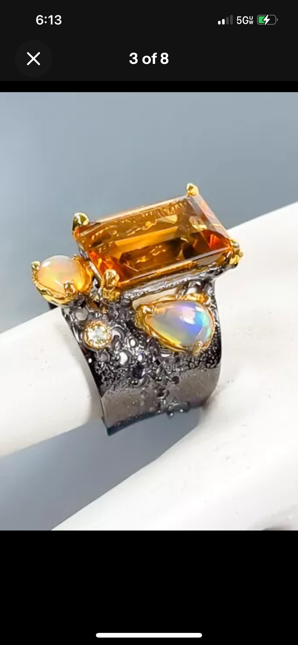 Genuine 23 CTW Citrine with Fiery Opals