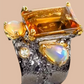 Genuine 23 CTW Citrine with Fiery Opals
