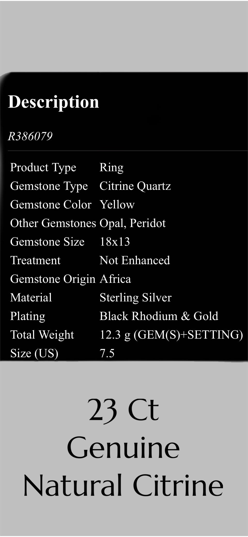 Genuine 23 CTW Citrine with Fiery Opals