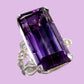 Deep Purple Genuine Amethyst 32 CTW Ring
