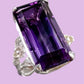 Deep Purple Genuine Amethyst 32 CTW Ring
