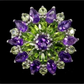 Genuine Amethyst, Russian Chrome Diopside Diopside, Peridot Ring