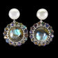 Genuine Labradorite Earrings with Pearls