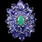 Majestic Genuine Emerald & Tanzanite Ring