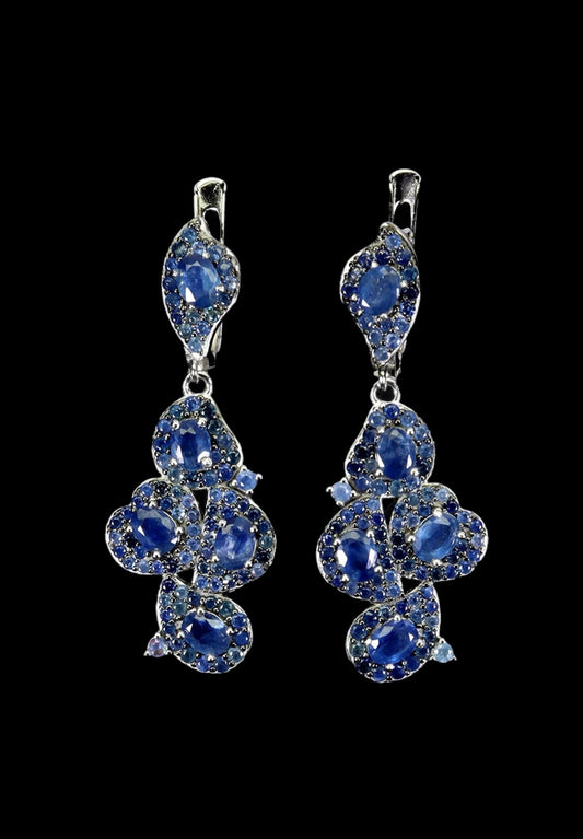 Enchanting Genuine Sapphire Earring