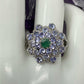 Genuine Emerald & Tanzanite Ring