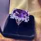 Genuine 17 CTW  Amethyst, Sapphires & Topaz Ring