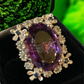 Genuine 17 CTW  Amethyst, Sapphires & Topaz Ring