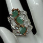 Genuine Emeralds, in a enchanting, custom made setting.