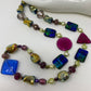 Handmade Art Glass, Agate & Freshwater Pearl Necklace Artists Original