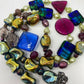 Handmade Art Glass, Agate & Freshwater Pearl Necklace Artists Original