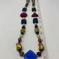 Handmade Art Glass, Agate & Freshwater Pearl Necklace Artists Original