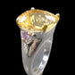 Exceptional fancy faceted cut, Genuine Citrine Ring