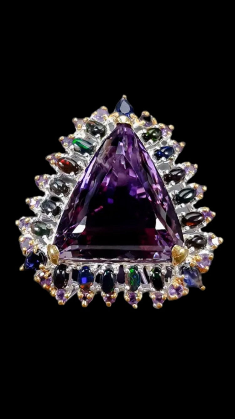 Spectacular Genuine Amethyst Pendant 46 plus CTW!