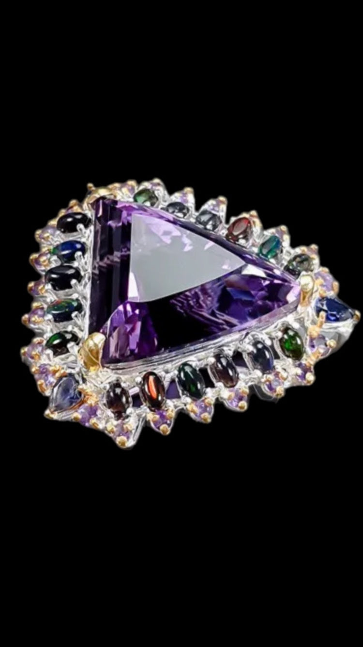 Spectacular Genuine Amethyst Pendant 46 plus CTW!