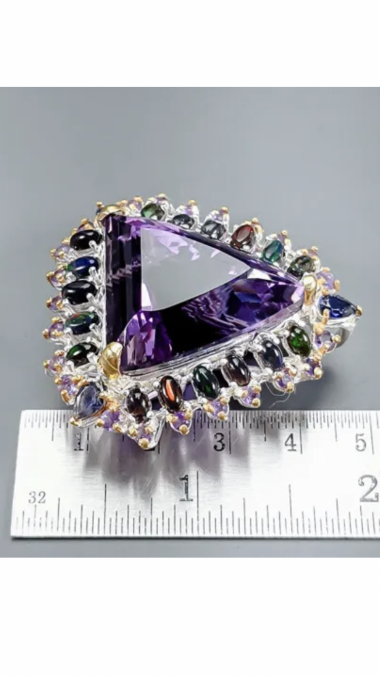 Spectacular Genuine Amethyst Pendant 46 plus CTW!