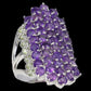 Majestic Genuine Amethyst & Peridot Cocktail Ring