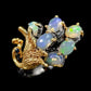Genuine Fiery Opal Peacock Ring